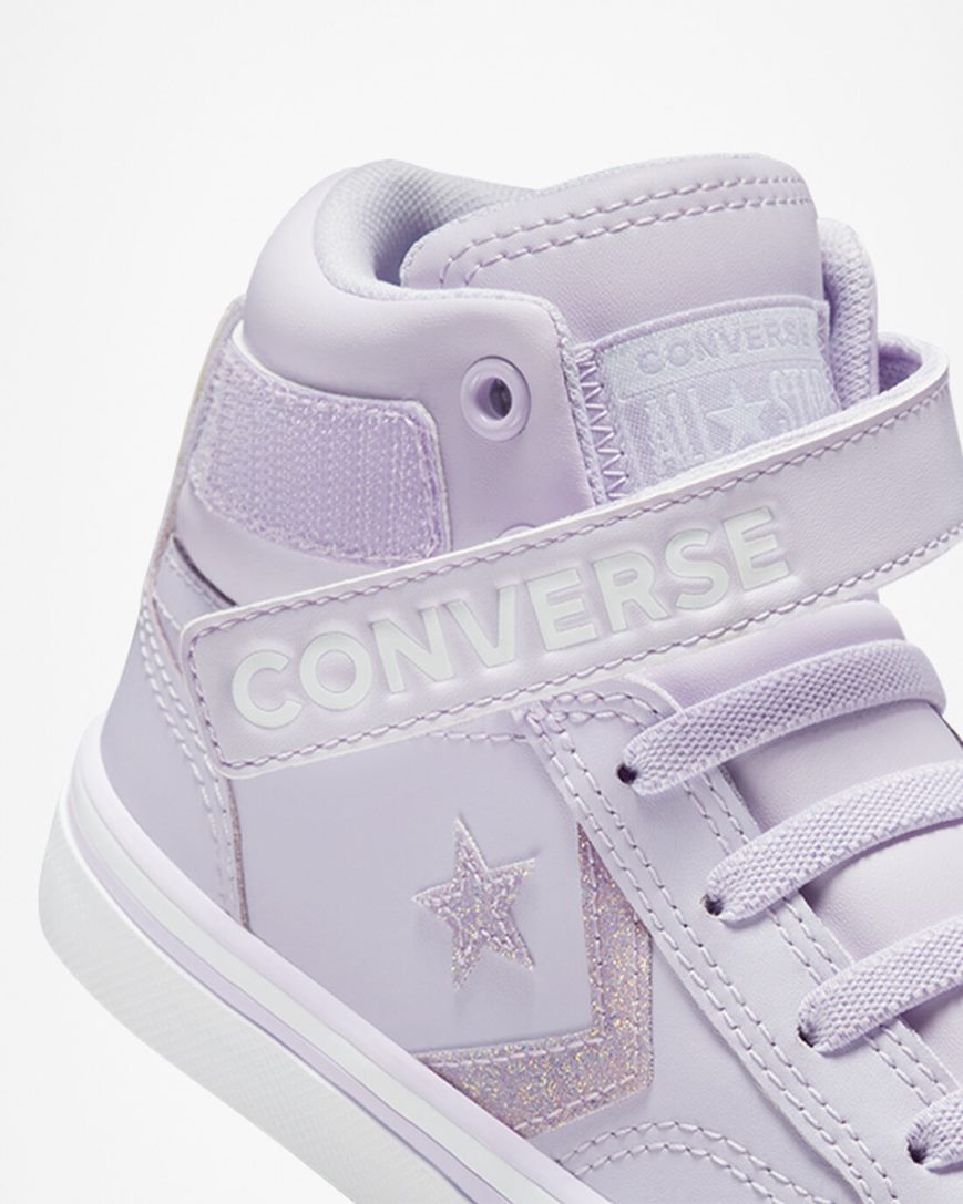 Tenisi Inalti Fete Converse Pro Blaze Curea Easy-On Glitter Violet Violet | RO ZVCSI472